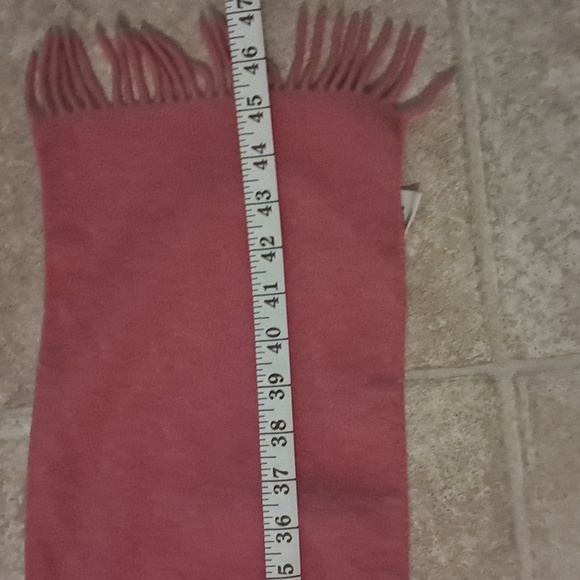 Lord & Taylor Pink 100% Cashmere Fringed Scarf Soft Quiet Luxury Luxury Preowned - Picture 7 of 7